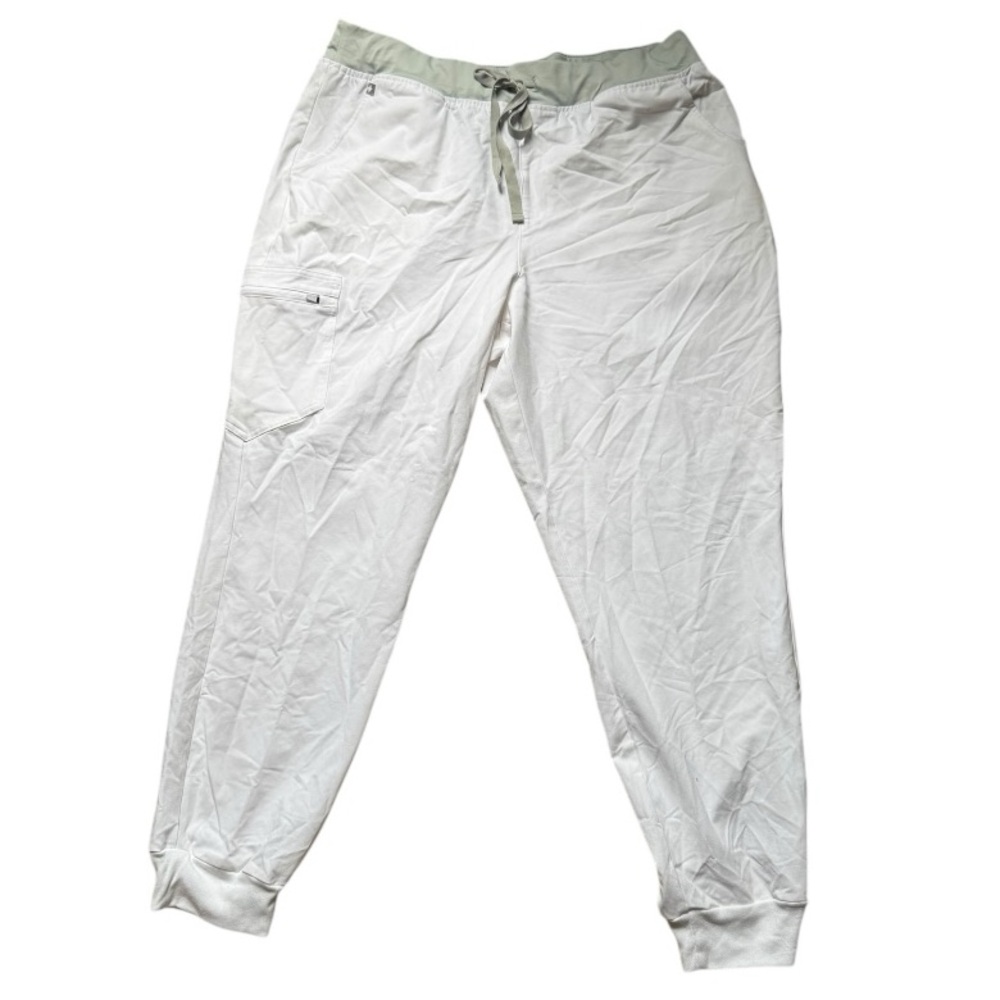 Figs Zamora Jogger White Scrub Pants Size Extra Large